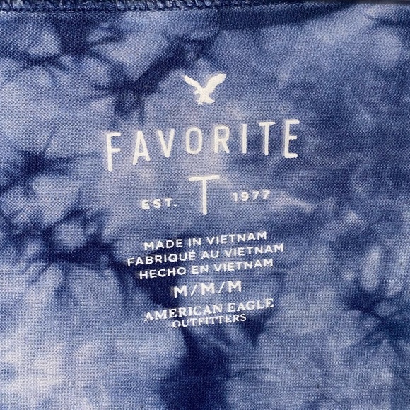 American eagle blue tie-dye tee - Picture 4 of 5